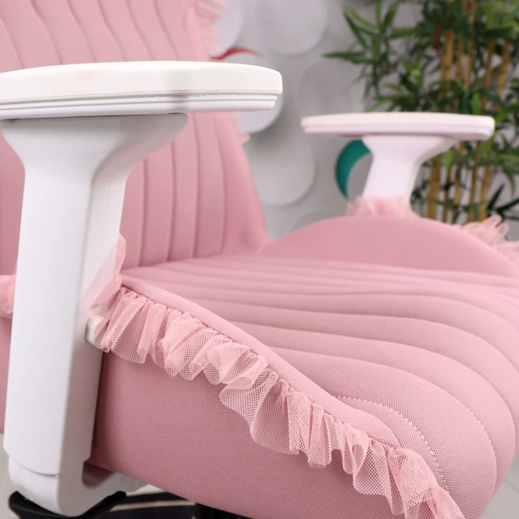 Yuna Hareketli Kollu Oyuncu Koltuğu (Pembe Lakos Kumaş)